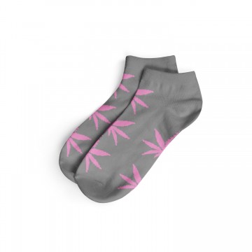 We Love Socks – Κοντές κάλτσες Γκρι/Ροζ